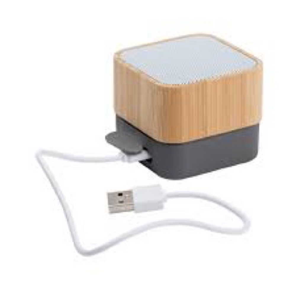 Bamboo Wireless Light-Up Speaker - Natural and Gray - Picture 8 of 8
